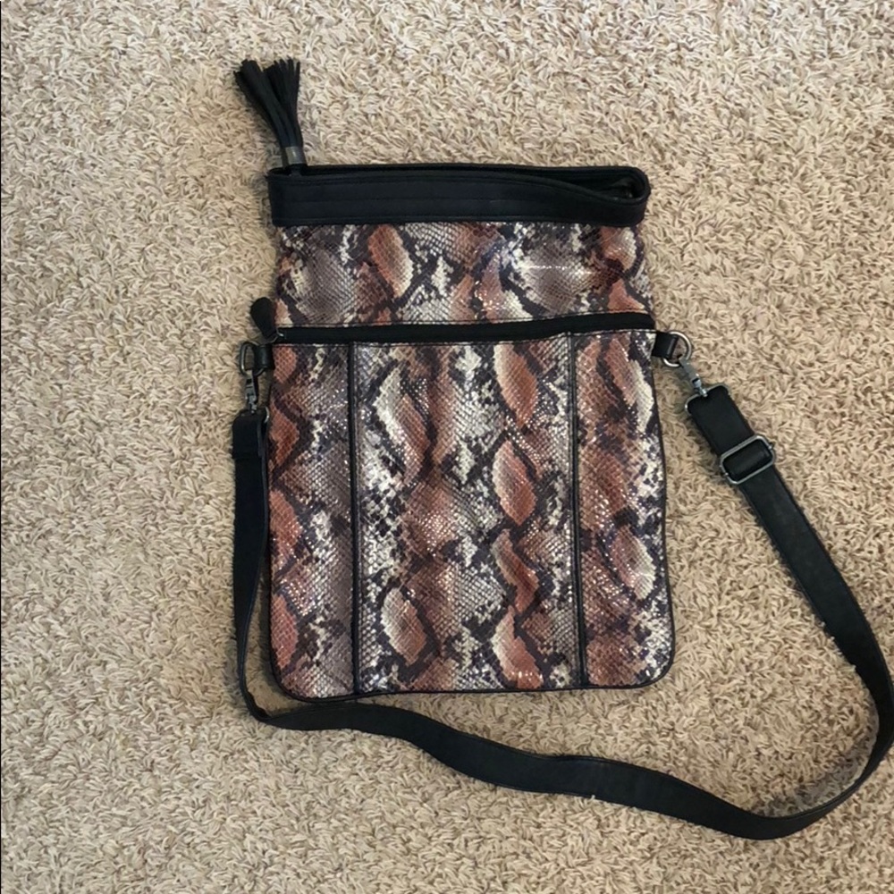 Snake print bag